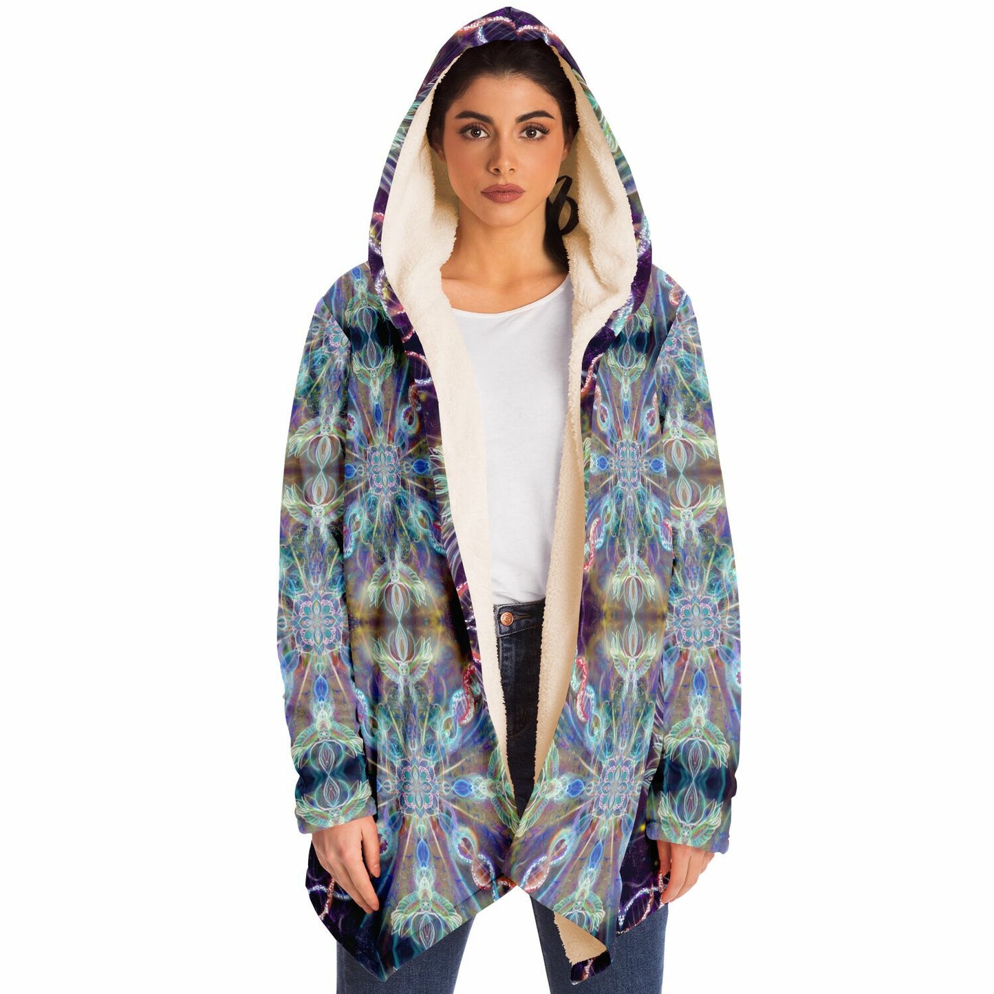 Infinite goddess Microfleece Cloak - AOP