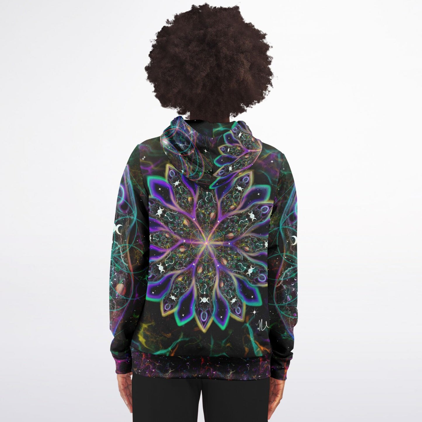 Fashion Zip-Up Hoodie - AOP