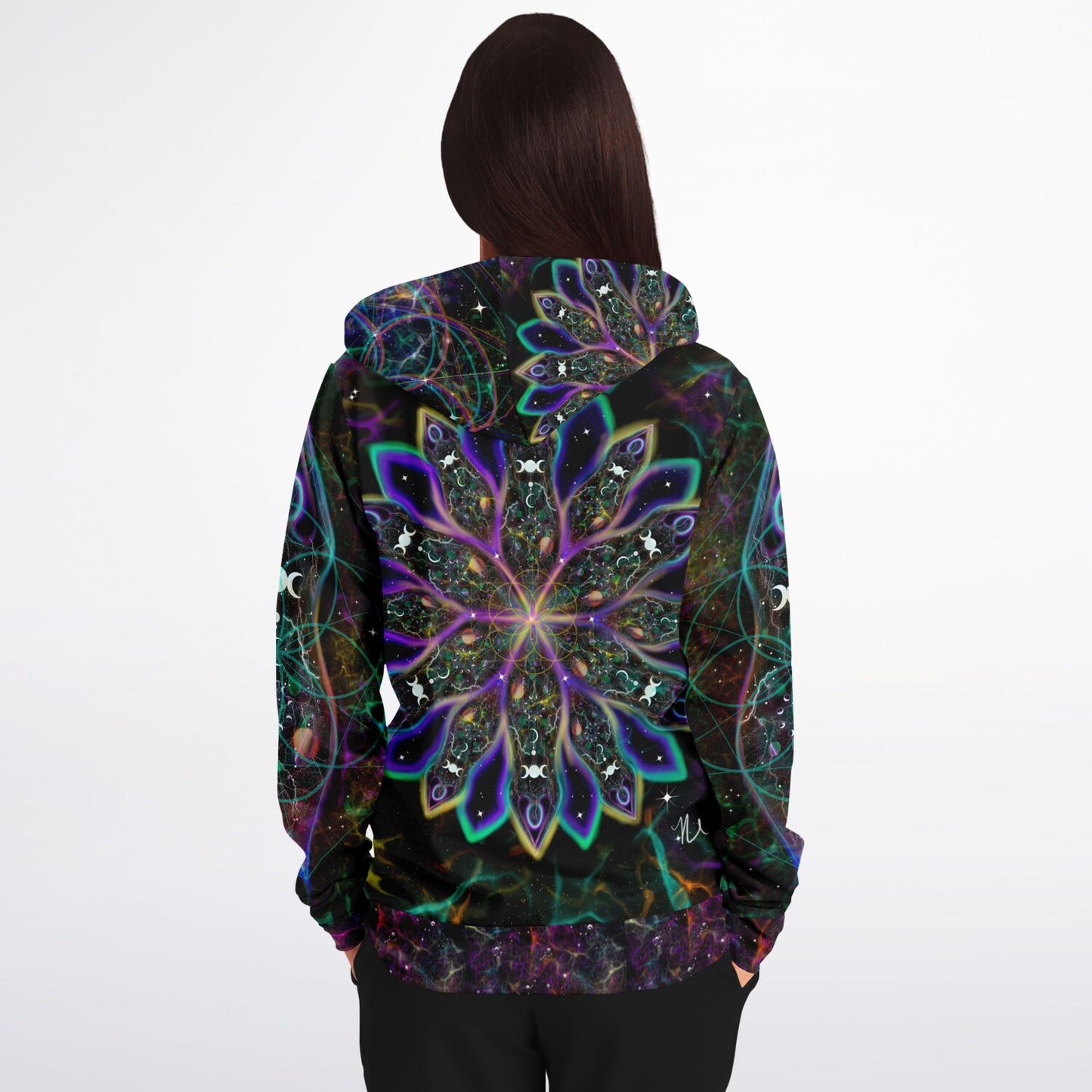 Fashion Zip-Up Hoodie - AOP