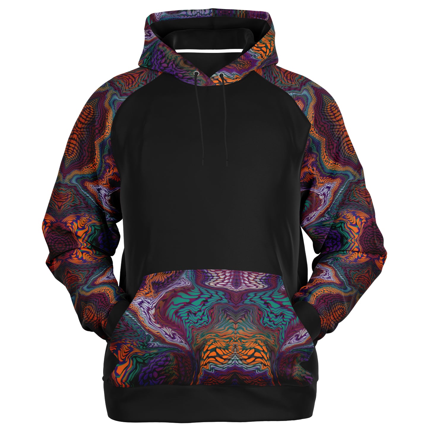 Raglan Hoodie Solid - AOP