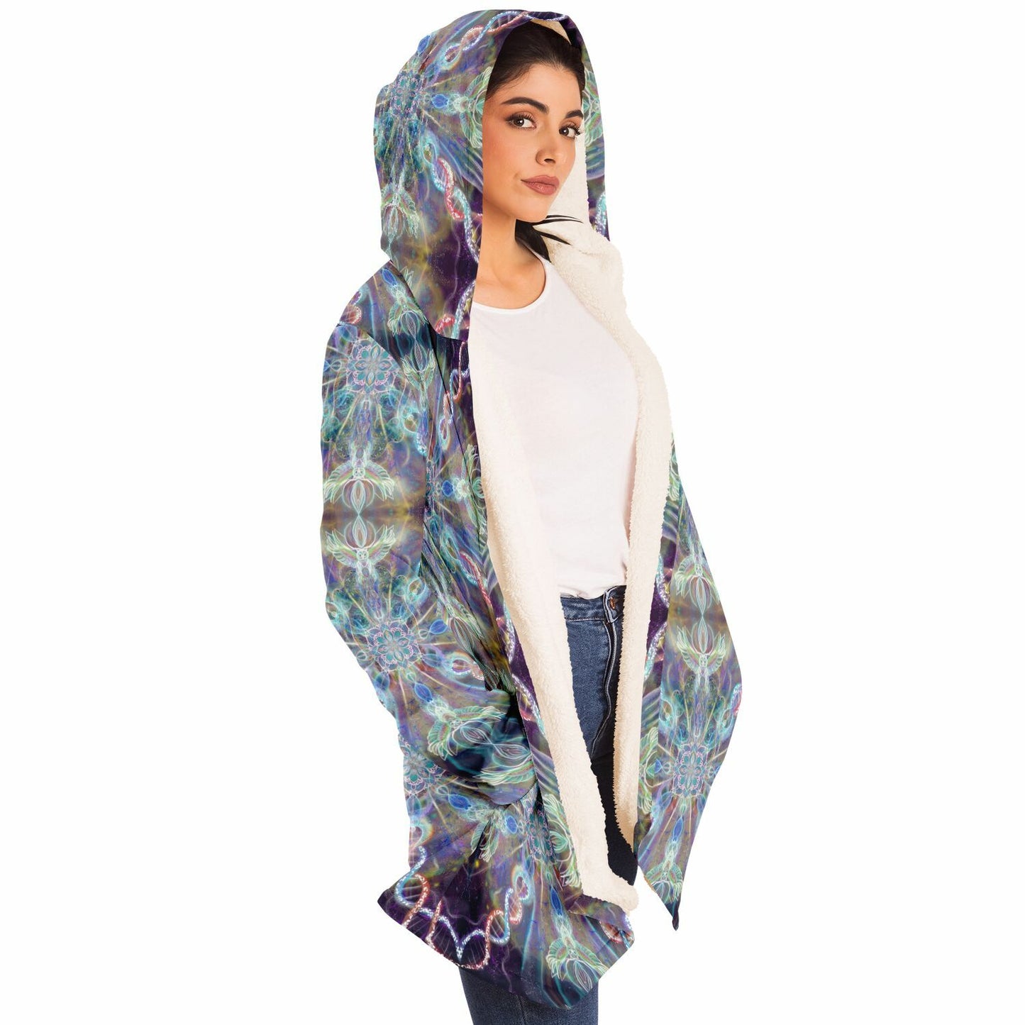 Infinite goddess Microfleece Cloak - AOP