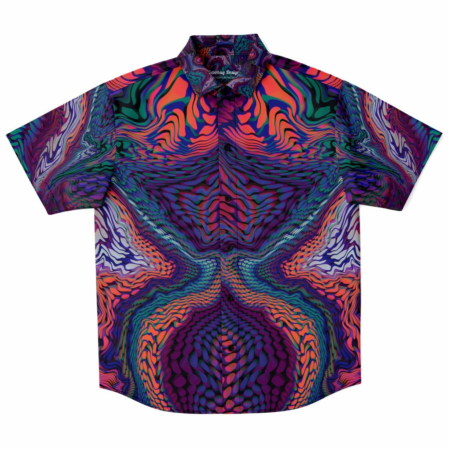 Short Sleeve Button Down Shirt - AOP