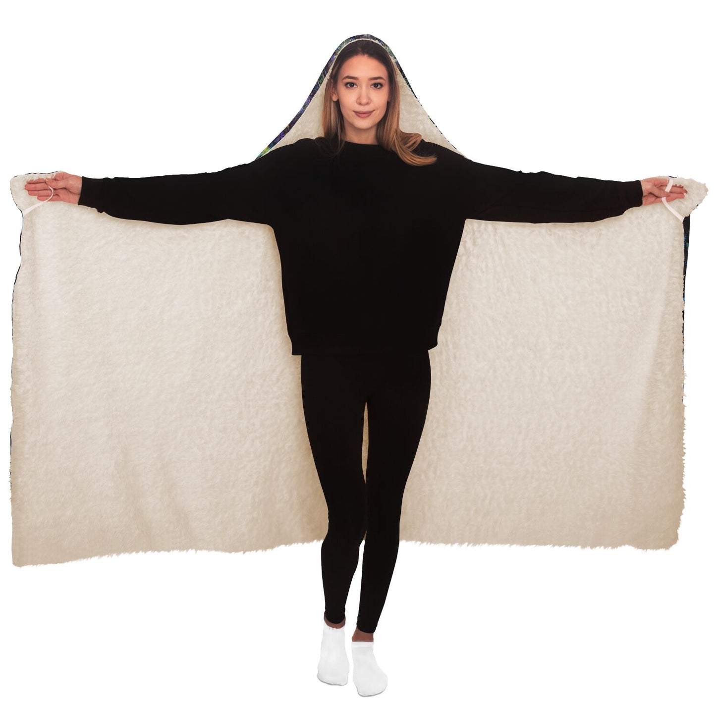 Mushroom madness hooded blanket