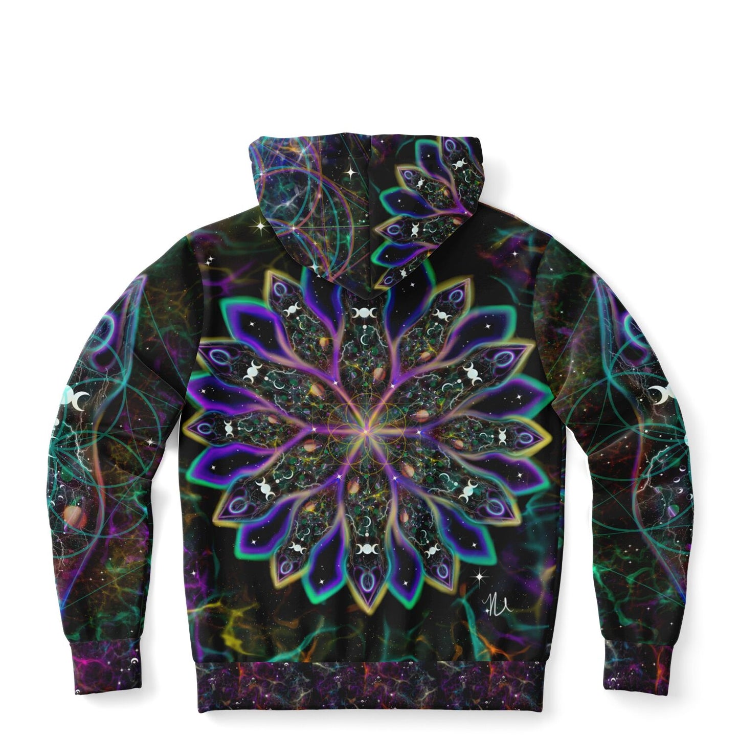 Fashion Zip-Up Hoodie - AOP