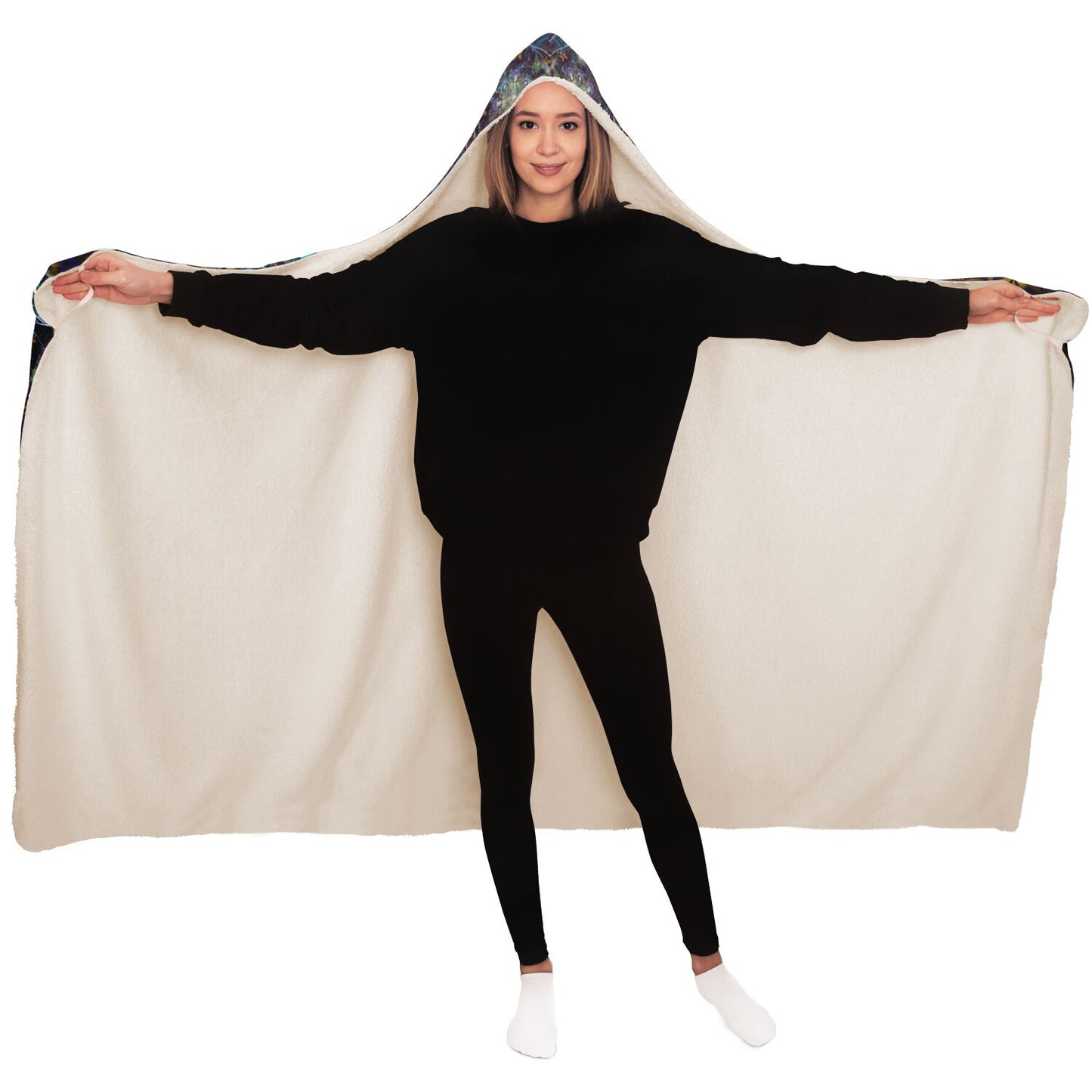 Mushroom madness hooded blanket
