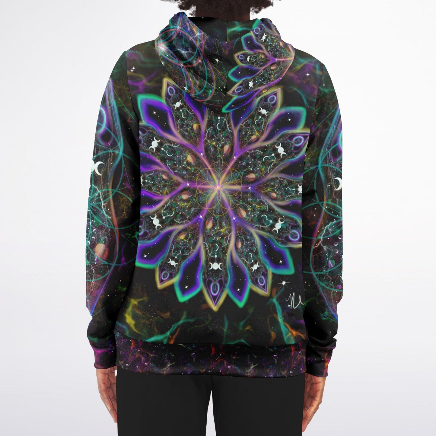Fashion Zip-Up Hoodie - AOP