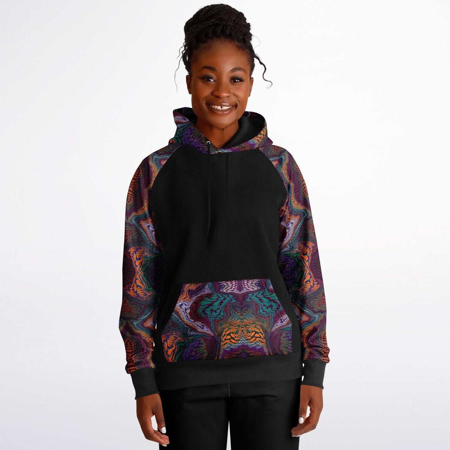 Raglan Hoodie Solid - AOP