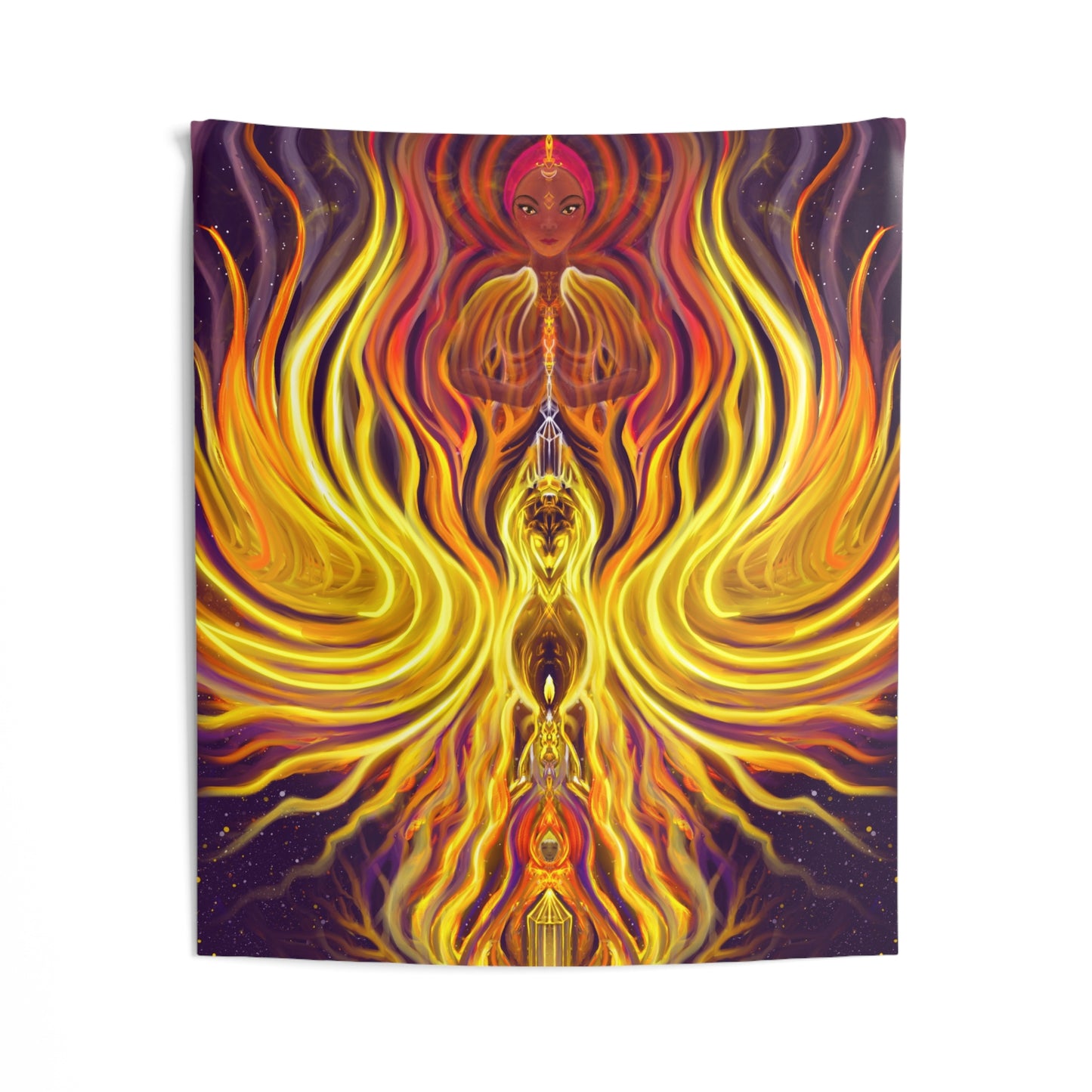 Tapestry - Woman Rising from Phoenix Inner Child Transformation