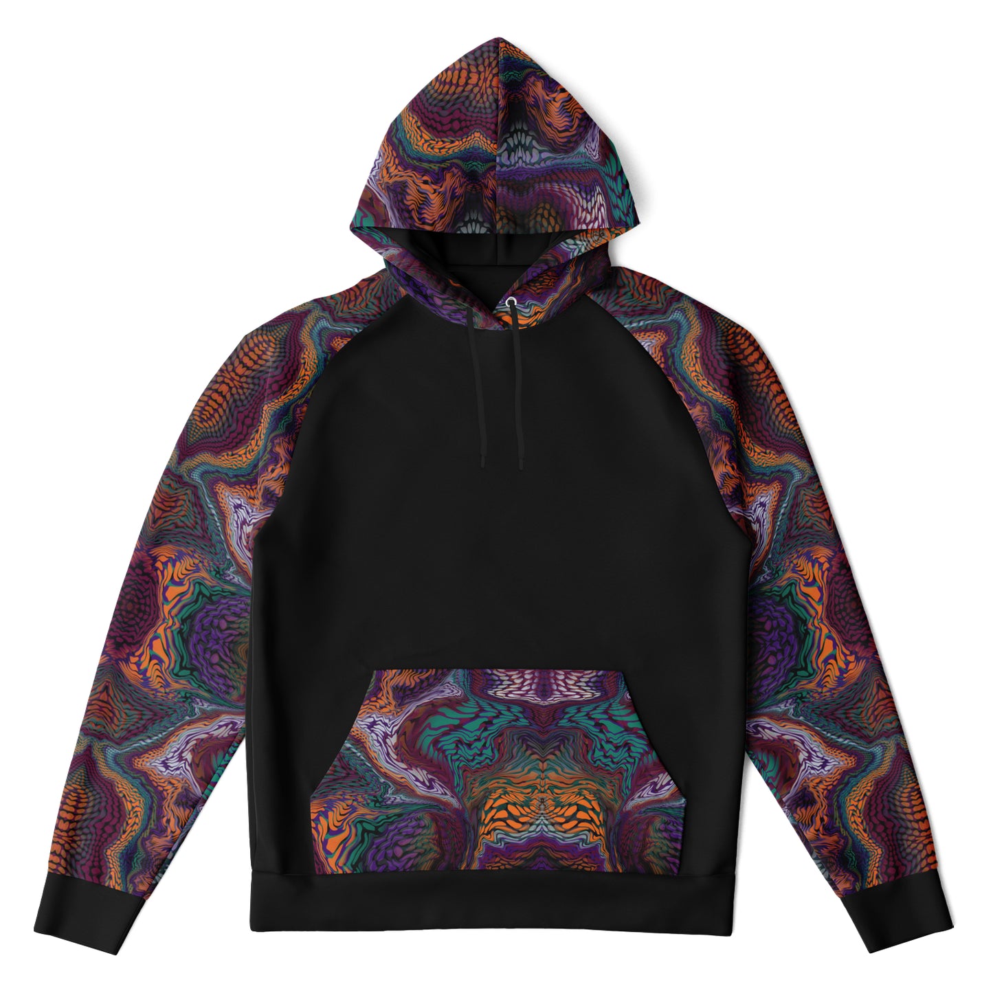 Raglan Hoodie Solid - AOP