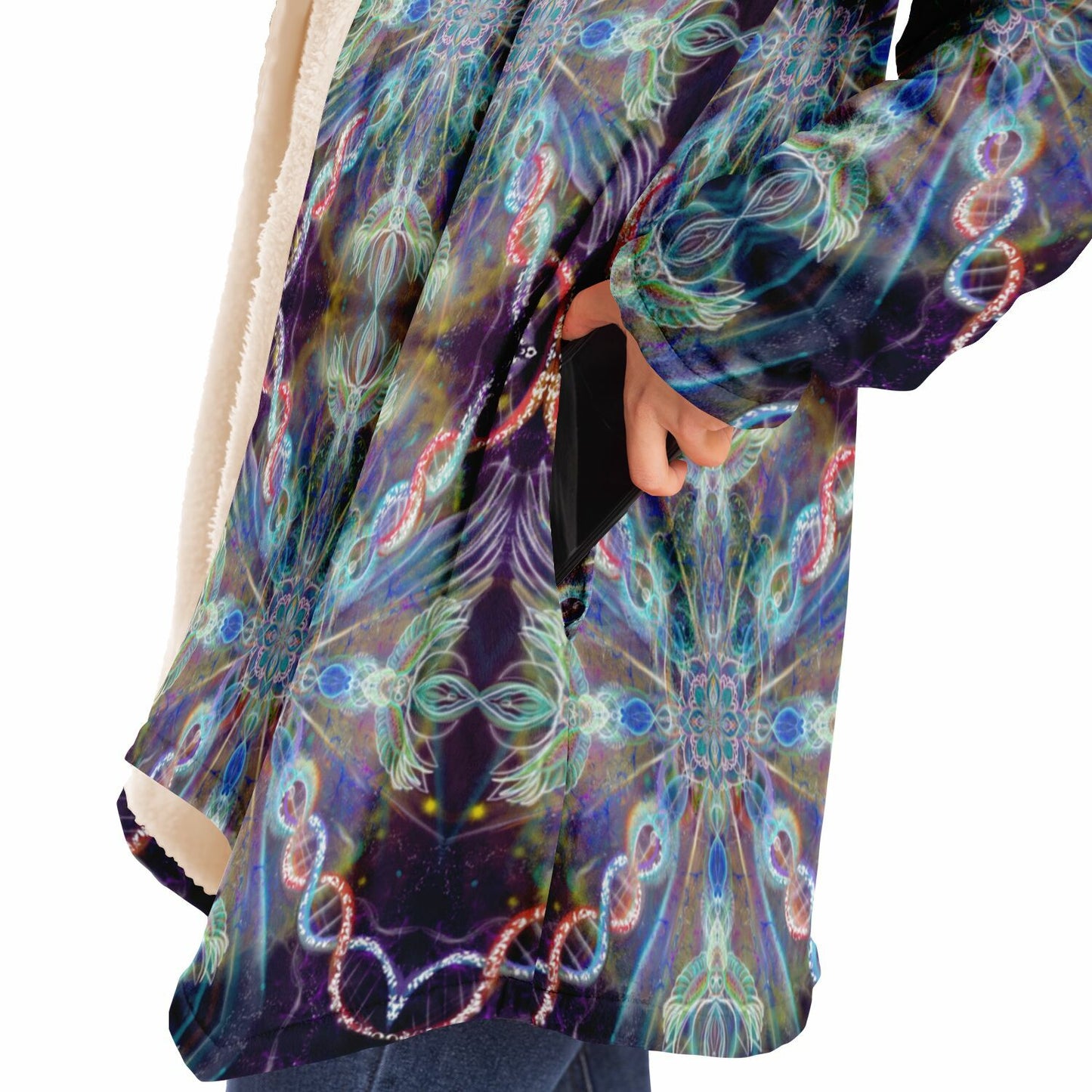 Infinite goddess Microfleece Cloak - AOP