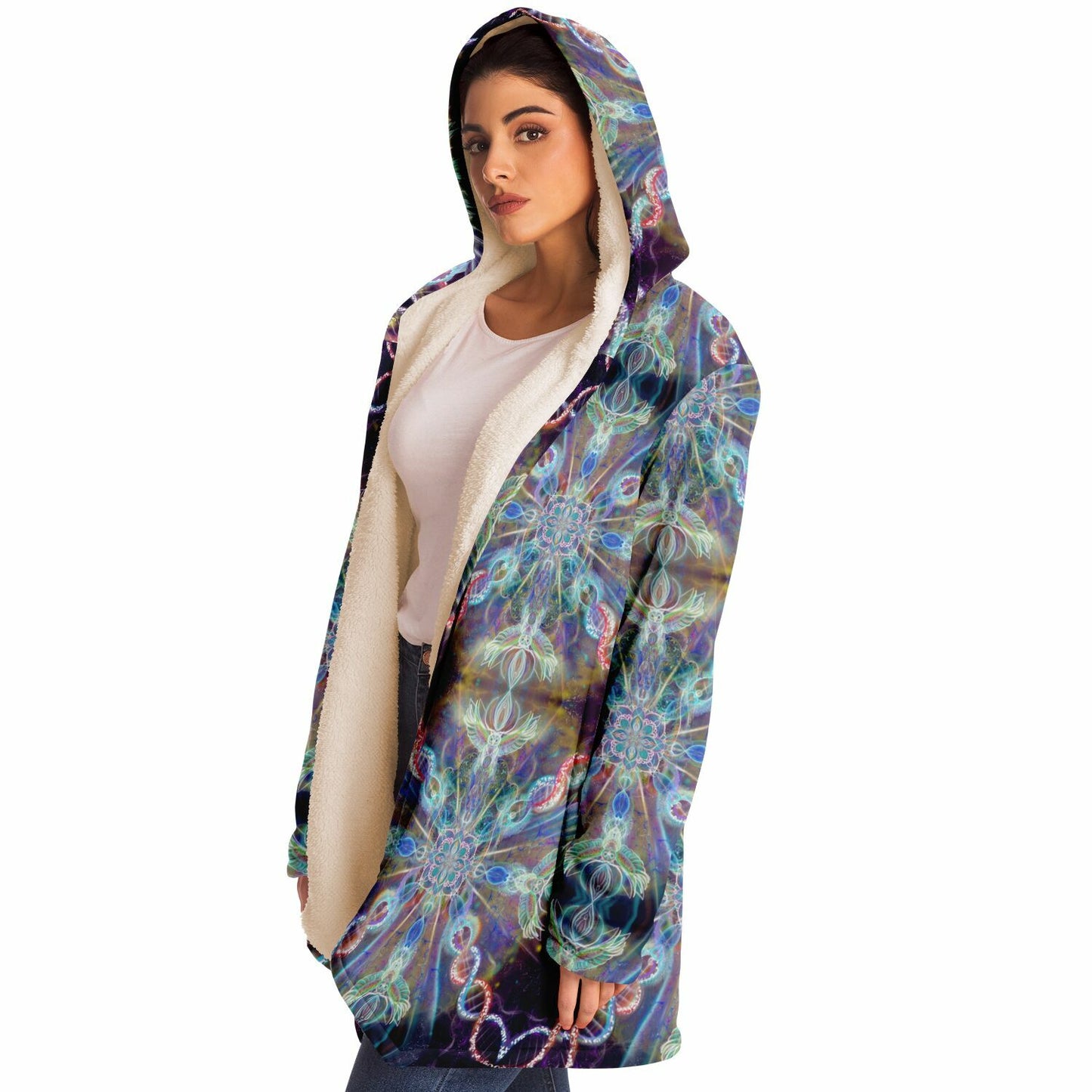 Infinite goddess Microfleece Cloak - AOP