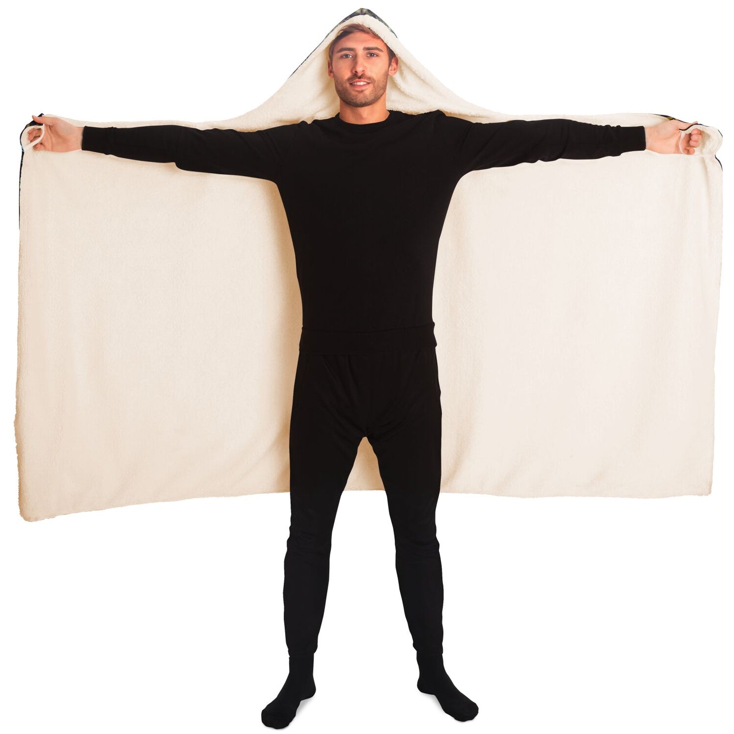 Mushroom madness hooded blanket