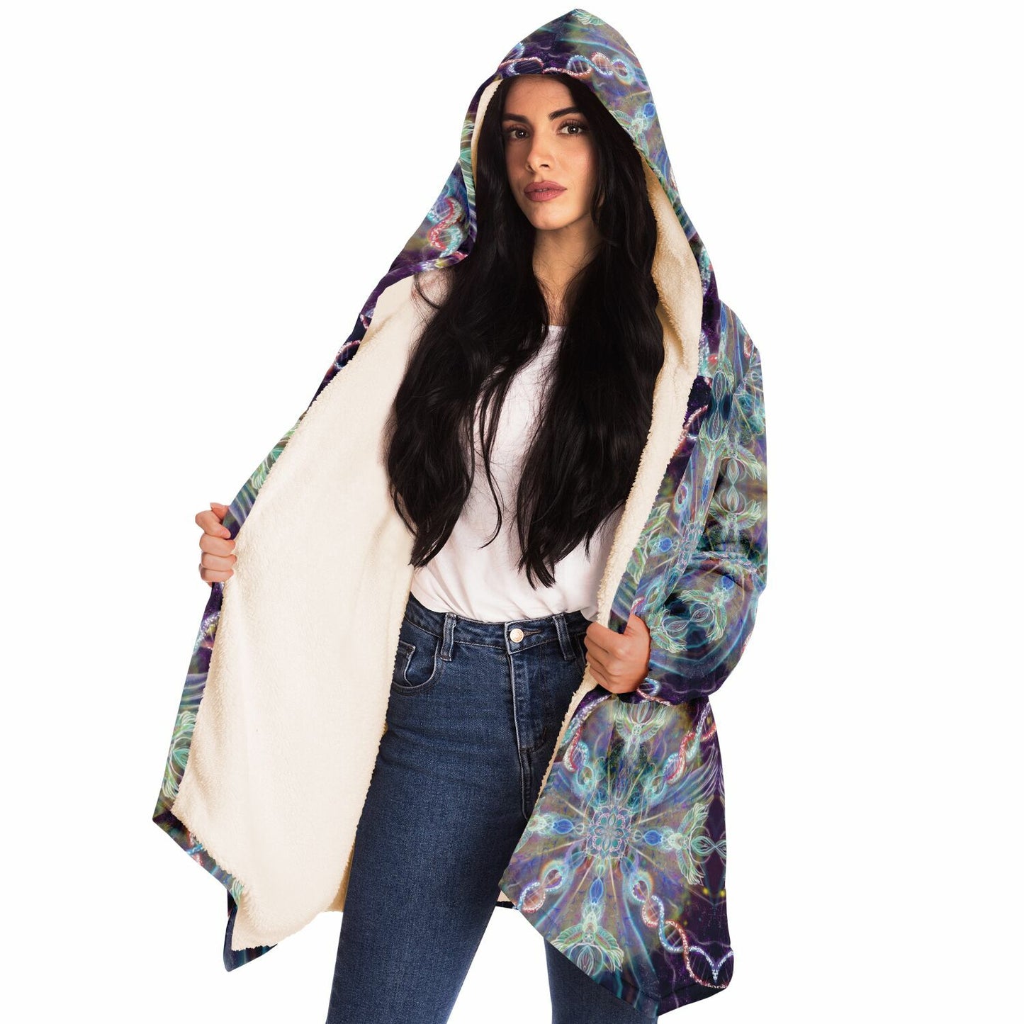 Infinite goddess Microfleece Cloak - AOP