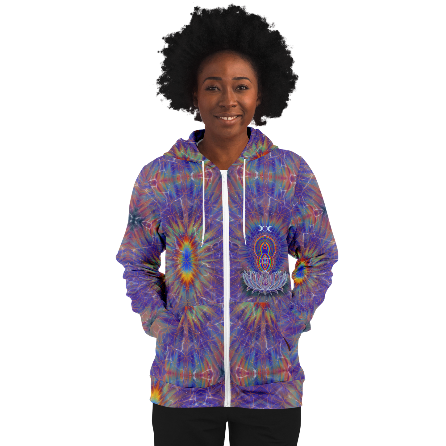 Goddess gathering 2024 Fashion Zip-Up Hoodie - AOP