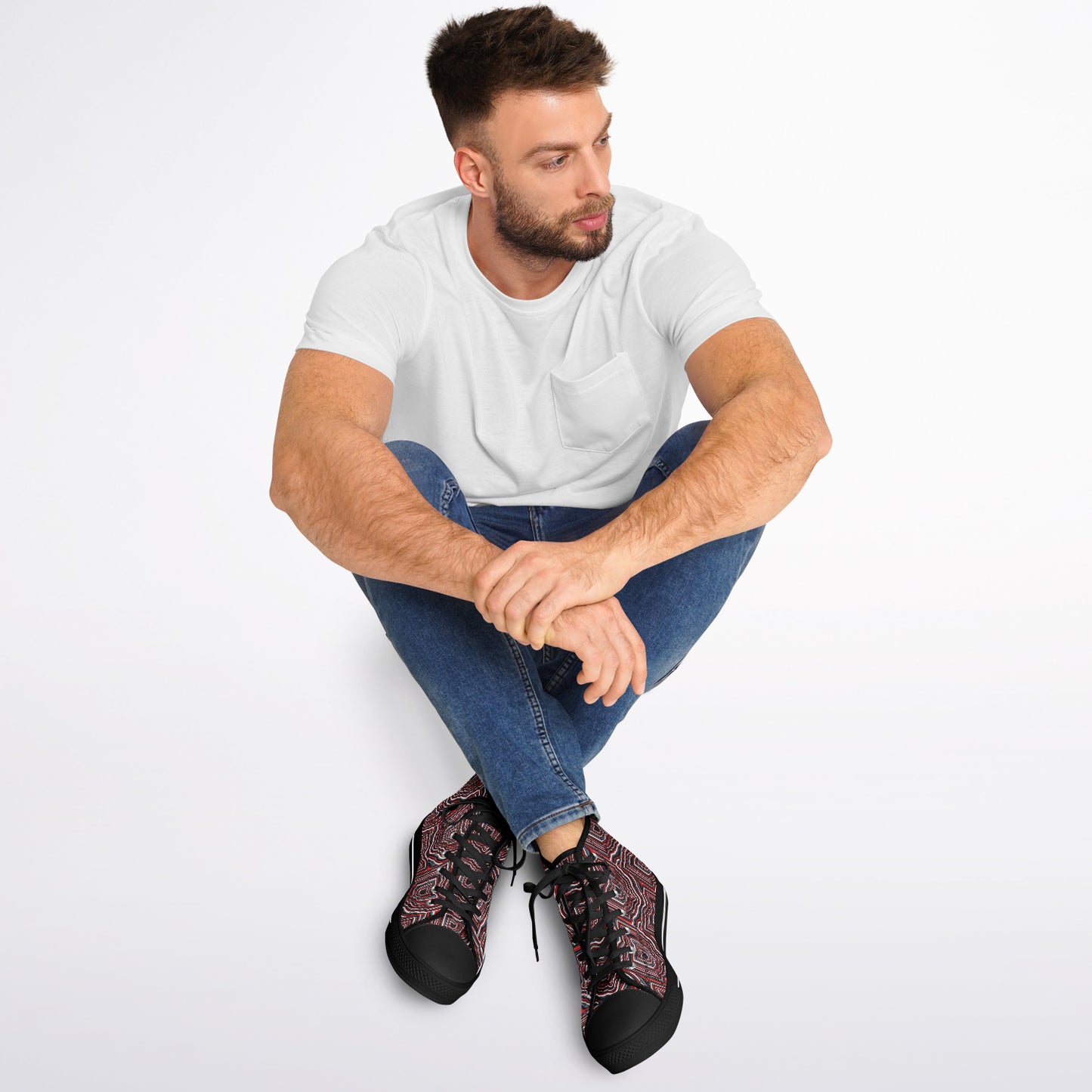 O~HIO Urban Peak High Top Shoes - AOP