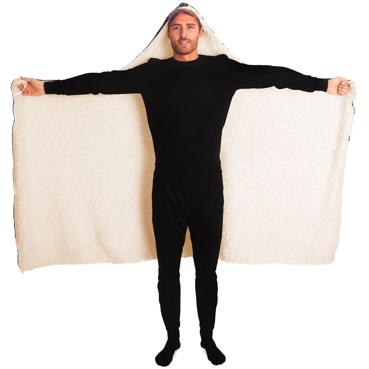 Mushroom madness hooded blanket