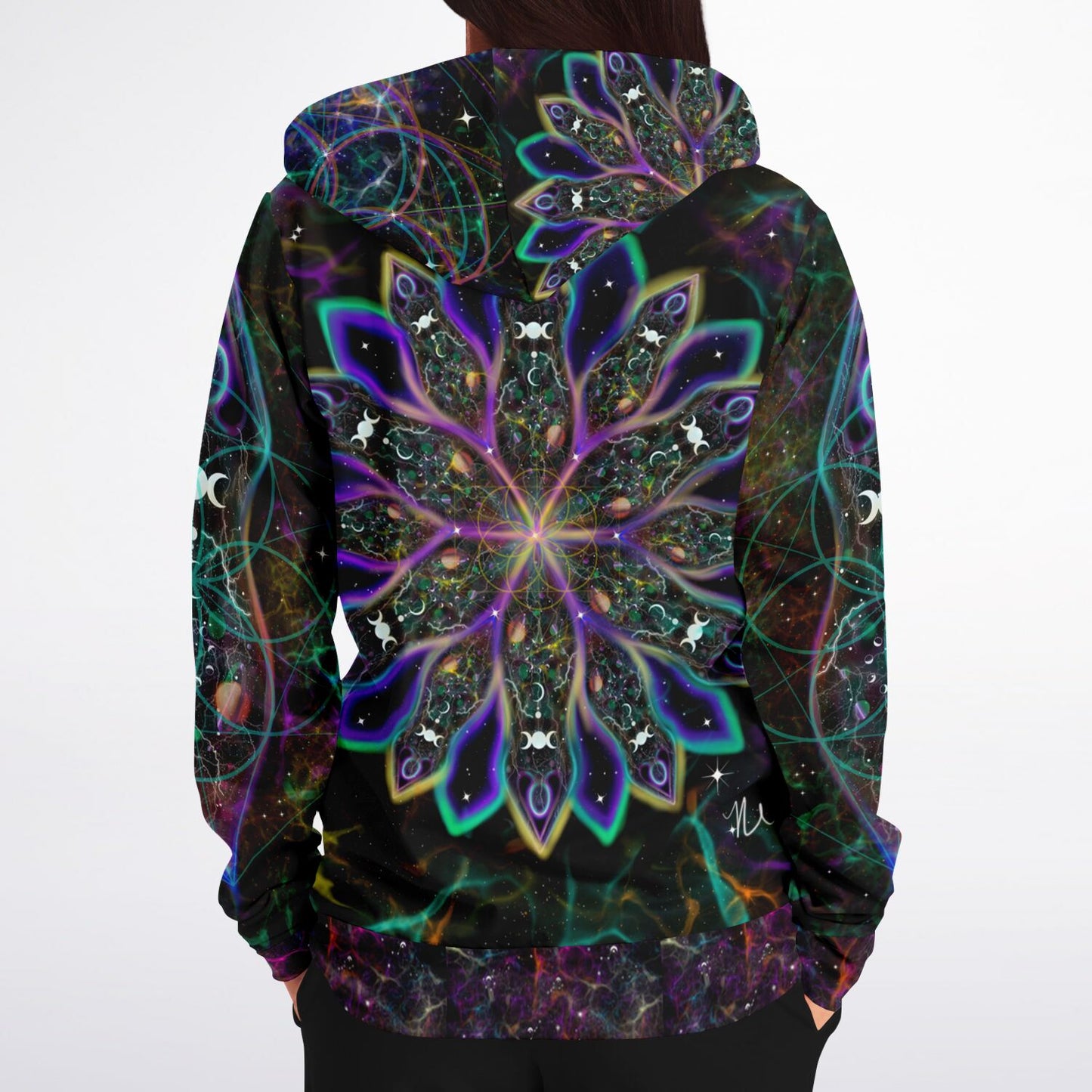 Fashion Zip-Up Hoodie - AOP