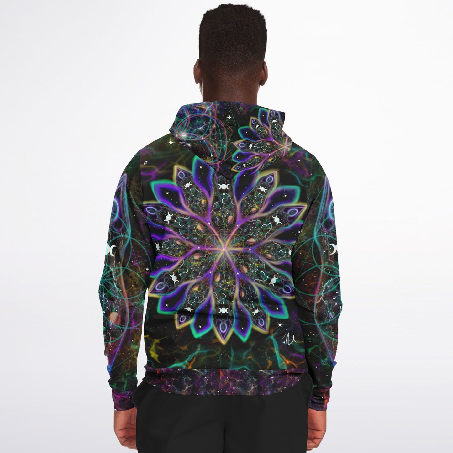 Fashion Zip-Up Hoodie - AOP