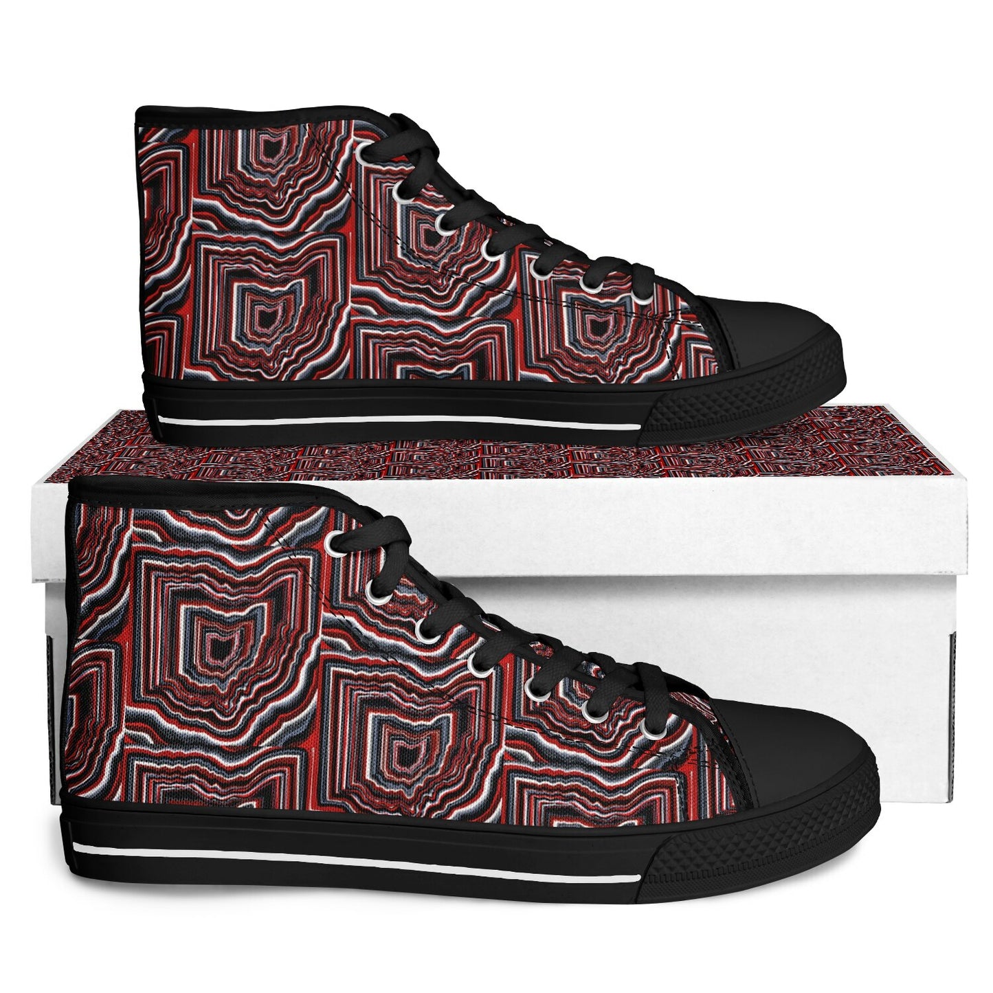 O~HIO Urban Peak High Top Shoes - AOP
