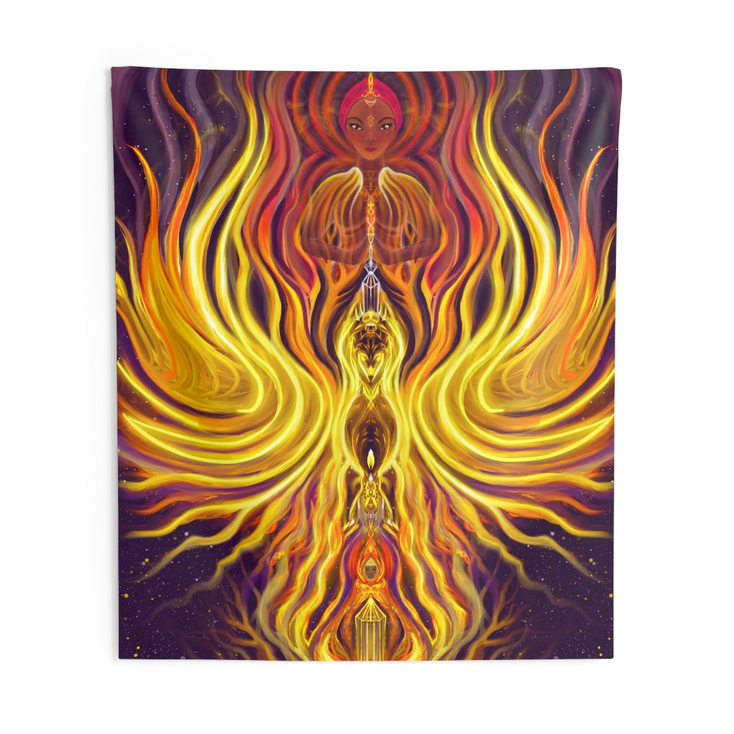 Tapestry - Woman Rising from Phoenix Inner Child Transformation
