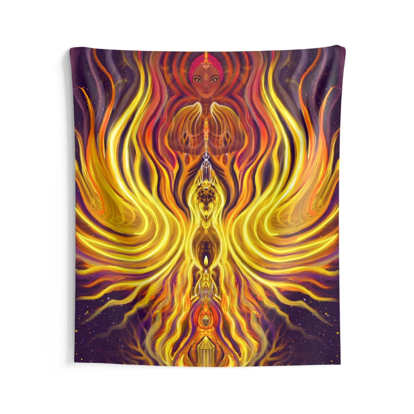 Tapestry - Woman Rising from Phoenix Inner Child Transformation