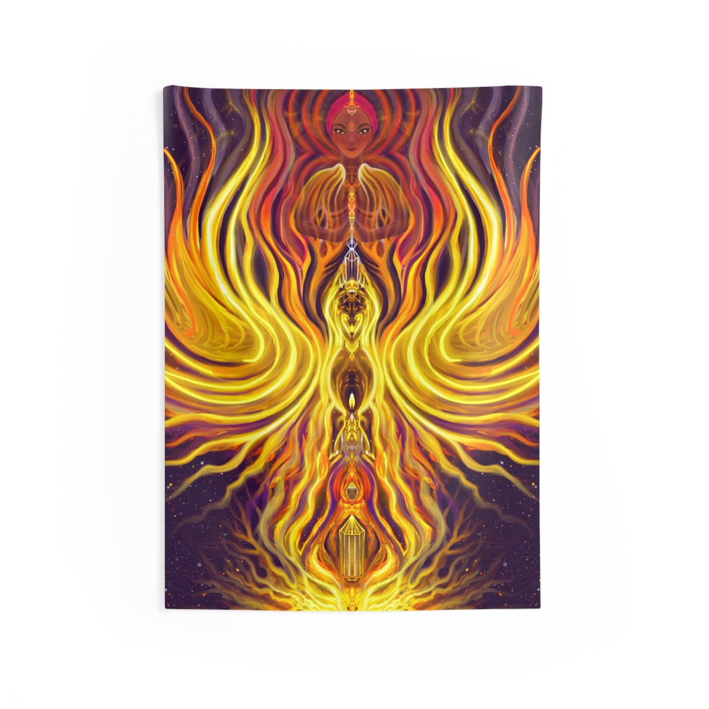 Tapestry - Woman Rising from Phoenix Inner Child Transformation